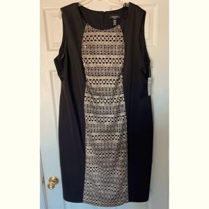 *NEW* black dress with gold decor/lace in the middle